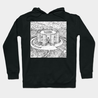 CASTEL DEL MONTE - APULIA - ITALY - pencil portrait .1 Hoodie